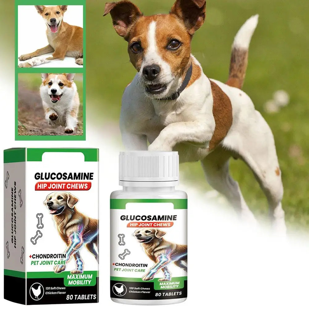 Hip & Joint Support Chews for Dogs — Glucosamine & Chondroitin | 80 Count